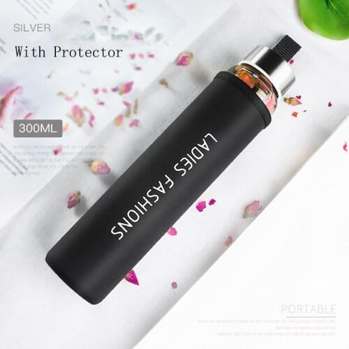 Summer Glass Water Bottles With Crystals Leak Proof Brief OUTDOOR Stainless Steel Lid slim Long Glass Water Bottle Drink Bottle