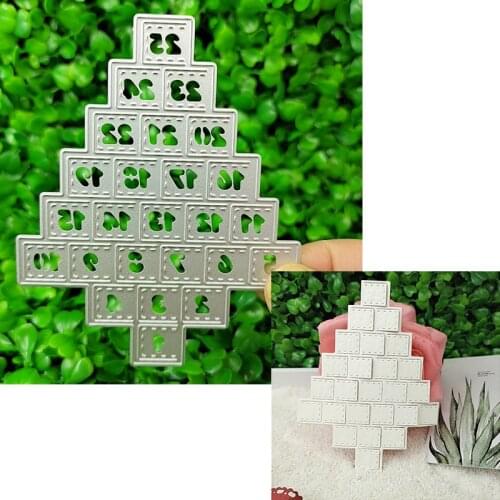 Suitable for Christmas metal cutting die DIY scrapbook and 3D greeting card multifunctional 1-25 digital 2021 NEW