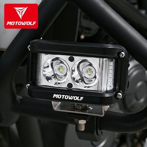 Motowolf Motorcycle Waterproof Signal Light Super Bright LED Fog Spot Lamp Headlight for Yamaha Honda Kawasaki KTM Suzuki BMW