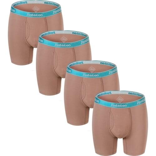 Mens Underwear Boxers-Set Shorts Bamboo Breathable Boxer Briefs For Male Sexy Set Youth 4 PCS/Lot Four-Seasons