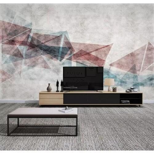 Bacaz 8d Abstract Geometry Wall paper Mural 3D Modern Simple Wallpaper sticker paper For Sofa Background Wall Murals Home Decor