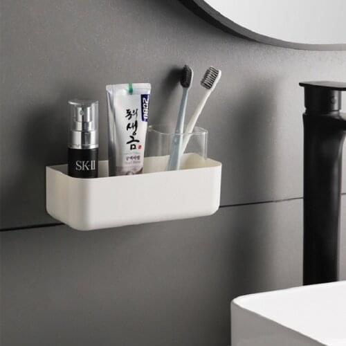 Wall-hung Type Decorative Wall Shelf Sundries Storage Box Toothbrush Holder Cosmetic Storage Box Key Gadget Storage Rack Boxes