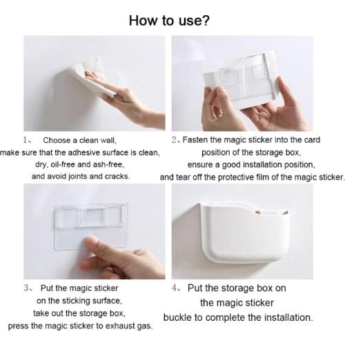 Wall Mounted Adhesive Remote Control Holder Player Controller Caddy Remote Organizer Box Hollow Slot Tray Home Office Desk