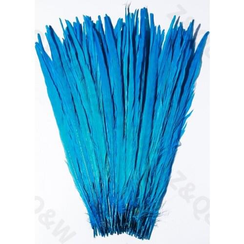 Natural 35-55CM Pheasant Tail Destaining Lake Blue 10-100PCS DIY Craft Jewelry Performance Costume Headband Decoration