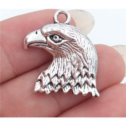 BULK 30 Zinc Alloy USA America Patriotic Theme Eagle Charms Antique Silver Plated Mix Available 219*22mm 2.5g