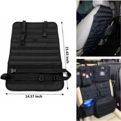 FIRECLUB Car Seat Back Organizer, Tactical MOLLE Vehicle Panel Car Seat Cover Protector Universal Fit