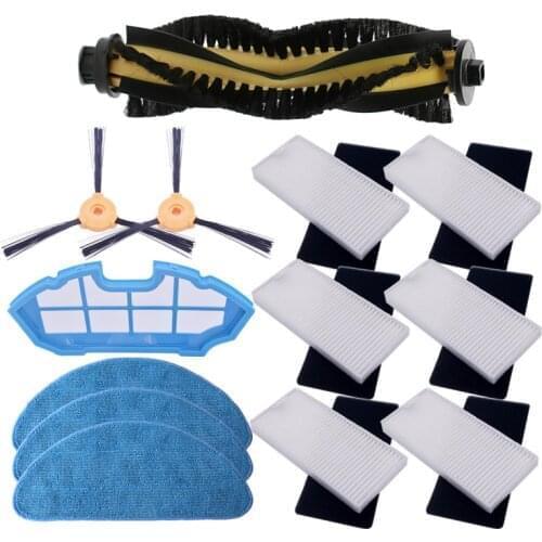 Main brush + side brush + HEPA + primary filter + mop kit for recambios conga excellence 990 aspirator excellent robot cleaner