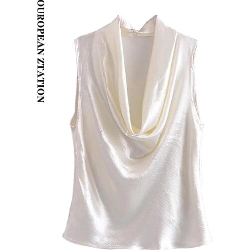 OUROPEAN ZTATION Sleeveless Blouses