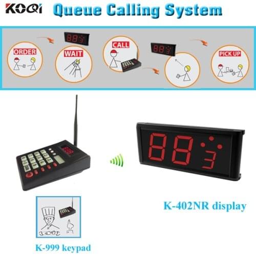 Hospital clinic pager, Wireless patient queue calling system one set numeric keypad with display