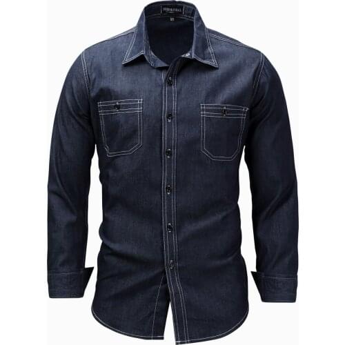 Spring Autumn Male Outdoor Climbing Riding Training Army Tactical Shirt Large Size Mens Long Sleeve Lapel Cardigan Demin Shirts