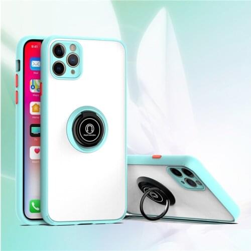 Samsung s8 s9 s10 note10Pro s20 Plus note20 note8 note9 Color Tpu Bumper Matte Phone Case Ring Holder Stand Shockproof Phone Bag