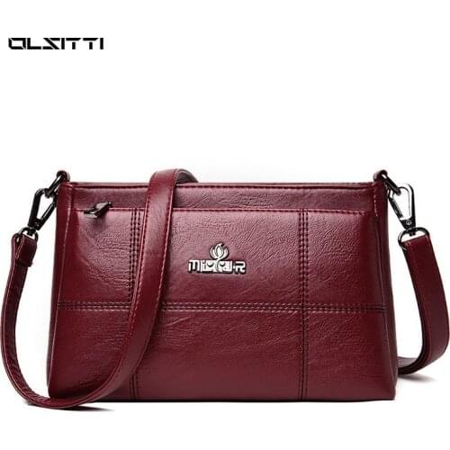 OLSITTI High Quality Pu Leathe Shoulder Bags for Women 2021 Fashion Female Solid Color Crossbody Bag Casual Womens Handbags