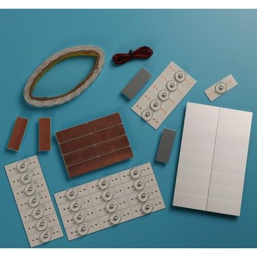 LED Backlight strip 30Pcs 3V 2W SMD Lamp Beads with Optical Lens Fliter for 32-65 inch LED TV Repair(3V with Cable) 100%NEW