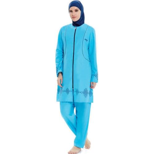 Tesmay Full Off Hijab Swimwear 0087 Turquoise