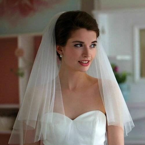Top Quality Cheap Veu De noiva Wedding Veils Bridal Accesorie Short Bridal Veils White