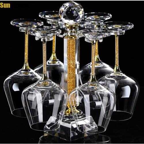 High Grade 24K Gold Foil Crystal Wine Glass Decanter Set Luxury Goblet Champagne Glasses Bar Party Wedding Gift Home Drinkware
