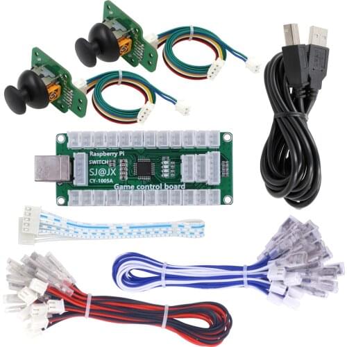 1 player arcade usb controller USB Driver Kit MAME PC Keyboard Encoder with 3d Joystick Cables for Raspberry Pi