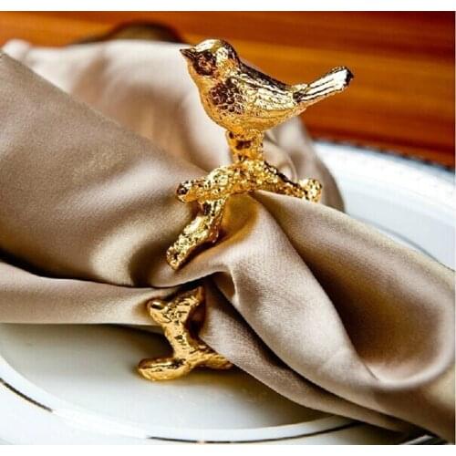 1pcs/lot Brand luxury napkin ring eyebrow birdie buckle hotel mouth cloth napkin ring table decorations