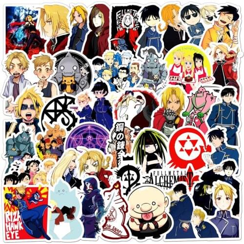 10/30/50PCS Fullmetal Alchemist Anime Stickers Motorcycle Laptop Car DIY Phone Waterproof Cartoon Sticker Graffiti Decal Kid Toy