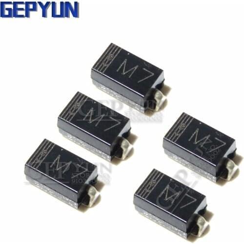 100PCS 1N4001 M1 1N4004 M4 1N4007 M7 FR107 RS1M SMA Rectifier diode FR207 RS2M HER108 US1M SF18 ES1J SF14 ES1D DO-214AC Gepyun