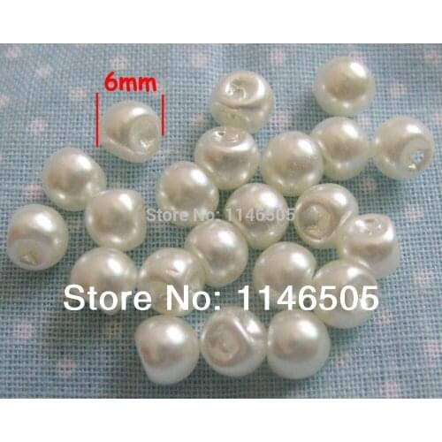 100pcs Mother of Pearl Buttons 6mm Round Button Craft Buttons Bulk Scrapbooking Products Kids Accessories