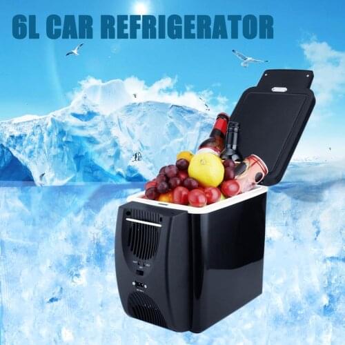 12V Portable Car Refrigerator 6L Mini 2 In 1 Car Freezer Cooler Warmer Electric Fridge Travel Icebox Outdoor Electric Accessory