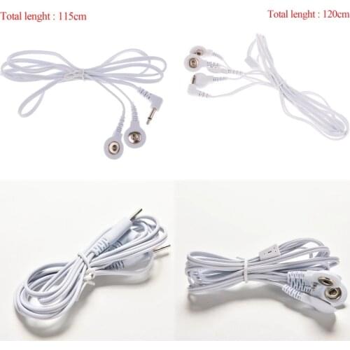 2/4Button Electrotherapy Electrode Lead Electric Shock Wires Cable For Ten Massager Connection Cable Massage & Relaxation
