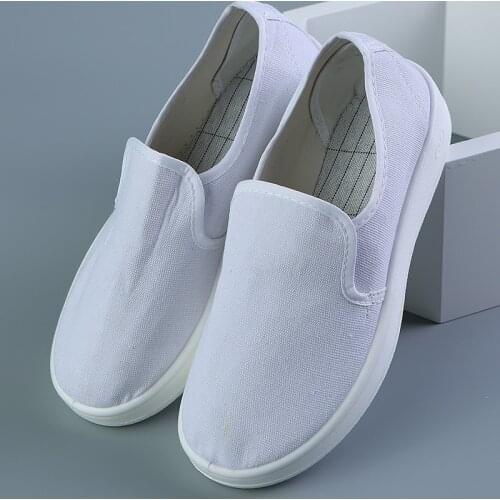 2021 Summer Canvas PU Sole Work Shoes Electrician PU Anti-Static Safety Shoes Clean Room Work Shoes Men