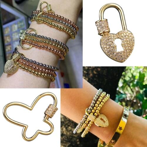 MINHIN Handicraft Jewelry Making Accessories Fastener Carabiner Screw Clasps DIY Original Bracelet Necklace Components Supplies