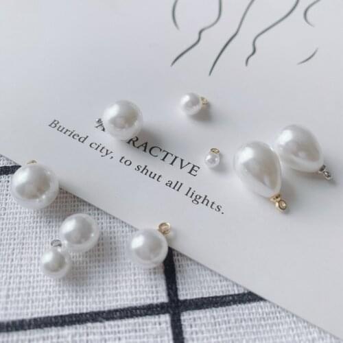 DIY jewelry accessories wholesale Alloy pendant cap acrylic pearl Pendant earrings accessories Material