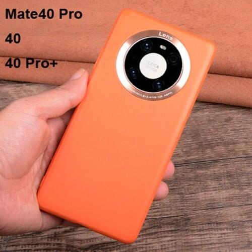 For Huawei Mate 40 Pro Plus Case For Huawei Mate 40 Luxury Genuine Leather back shell Case For Huawei Mate 40 Pro Bag Cover