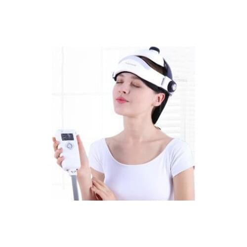 Electric Heating Neck Head Massage Helmet Air Pressure Vibration Therapy Massager Music Muscle Stimulator Health Care