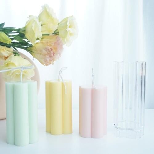 Candle Molds Plum Blossom Mold Clear Plastic Candle Making Tool Column Mold for Candles Making