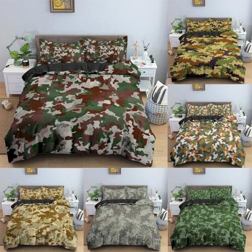 Camouflage Bedding Set Cool Boy Girl Kids Duvet Cover Set With Pillowcase Queen King TwinSize Quilt Cover Set Home Textiles