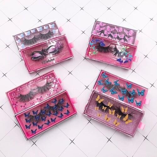 Pink push-pull eyelash box Cardboard box shiny glitter eyelash box for 25mm mink lashes wholesale private logo