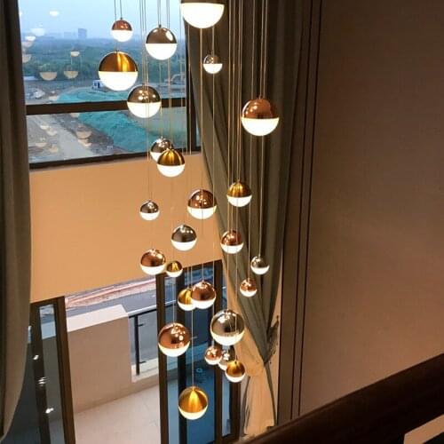Chandelier loft fancy Led lighting spherical lamp living rroom Bedroom Room decor Corner stairs Pendant lamp indoor lighting