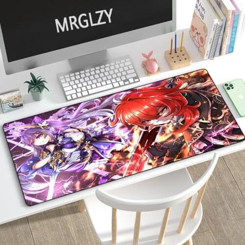 MRGLZY Drop Shipping Genshin Impact DILUC Mouse Pad Gamer XL Large Anime DeskMat Computer Gaming Peripheral Accessories MousePad
