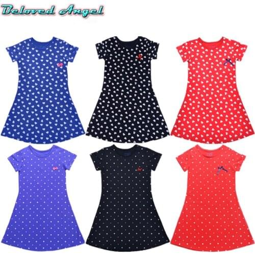 Summer New Short Sleeve Girls Clothes Baby Girl Dress Vestidos Striped Cotton Kids Unicorn Party Dresses for Princess Costume