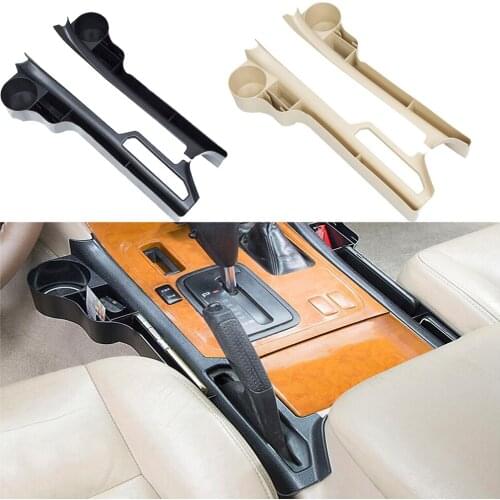 Black/Beige ABS Centre Console Seat Crevice Storage Box Organize Bag For Toyota Land Cruiser 100 LC100 Ujz100 FZJ100 1998- 2007