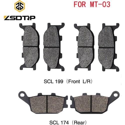 ZSDTRP For Yamaha MT-03 2006 2007 Motorcycle Front & Rear Brake Pads MT-03 Brake Disks Set