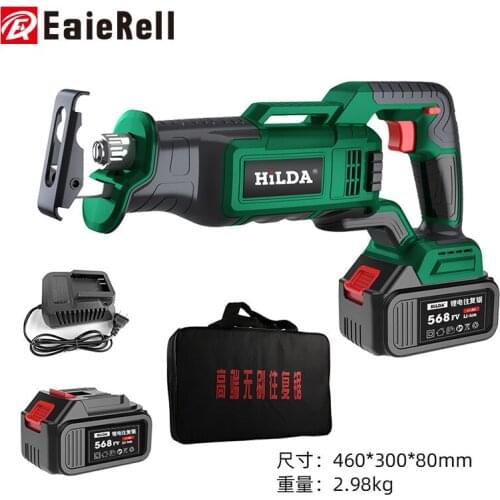 EaieRell factory direct rechargeable household chainsaw hand small lithium battery saber saw power tool reciprocating saw