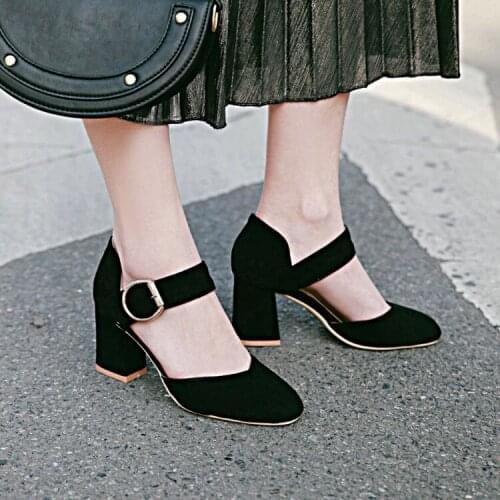 Big Size high heels sandals women shoes woman summer ladies High-heeled sandals with buckles