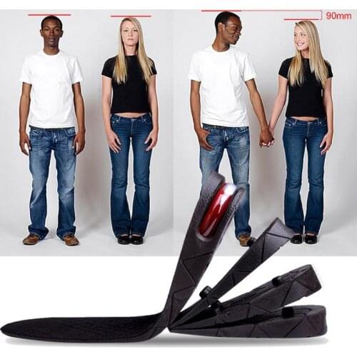 3-9cm Unisex Height Increase Insole Cushion Height Lift Adjustable Cut Shoe Heel Insert Taller Women Men Quality Foot Pads
