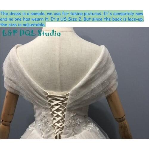 Off the Shoulder Wedding Dress sample dress US Size 2