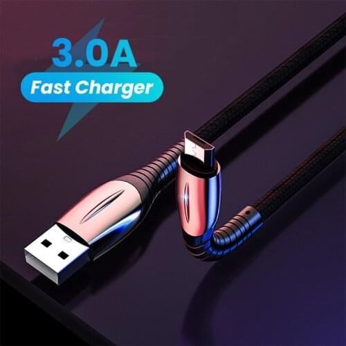 LED 3A Type C Cable For Huawei P30 Pro Fast Charge Mobile Phone Charging Wire USB C Cable For Samsung Xiaomi Type C Data Line