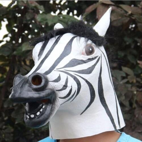 Many Animal Costume Party Tool Mask 2018 Horse Head Mask Party Essential Halloween Costume Theater Novelty Latex Horse Mask