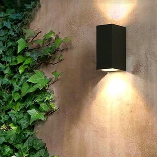 Thrisdar Up Down Waterproof LED Porch Light With GU10 Replaceable Spotlight Outdoor Garden Villa Balcony Wall lamps