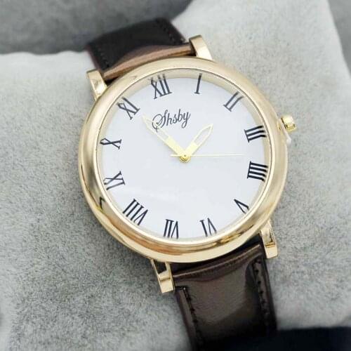 Shsby bright Leather Strap Watches Rose Gold Women Dress Watch roman girl Casual wristwatch Lady Rhinestone Quartz Watch