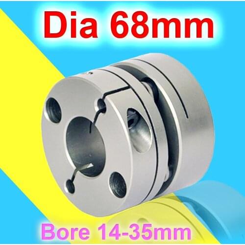1PC Dia 68mm Motor Flexible Shaft Disc Couplings Aluminum Single Diaphragm Disk Coupler Bore 8/10/12/14/15/16/17/19/20/22MM