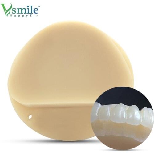 2pcs a set Dental Material for temperary crown Dental Multilayer PMMA Disc Blank compatible AG Amann Girrbach CADCAM System